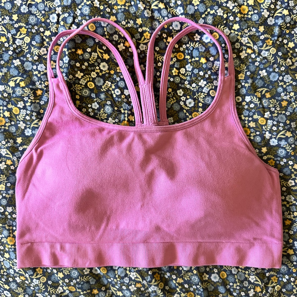 Zella Pink Strappy Sports Bra